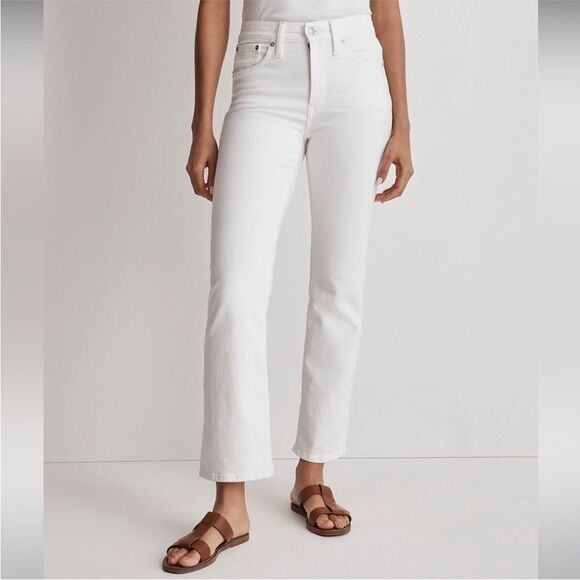 Madewell Denim - Madewell NWT Kick Out Crop Jeans Size 26 in Pure White